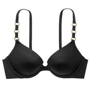 •NWT Victoria’s Secret Very Sexy Black Plunge Push Up Bra | 32DDD